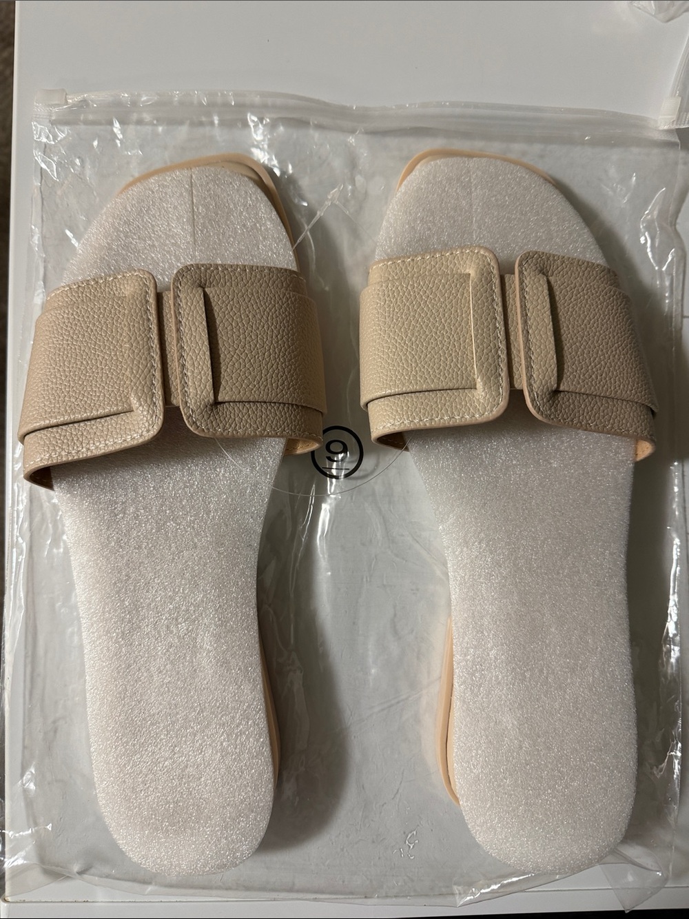Beige Slide Sandals for Women - Casual Comfort